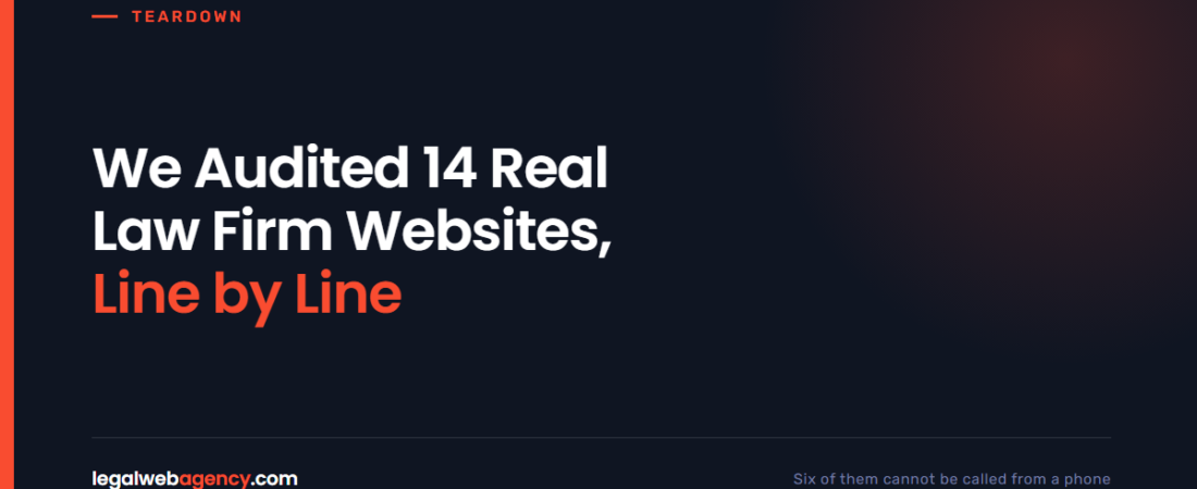 We audited 14 real law firm websites line by line - six of them cannot be called from a phone