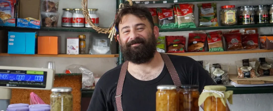 Worker in a small independent shop