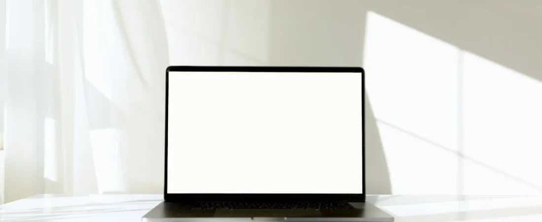Website design mockup on a laptop during a lawyer website redesign